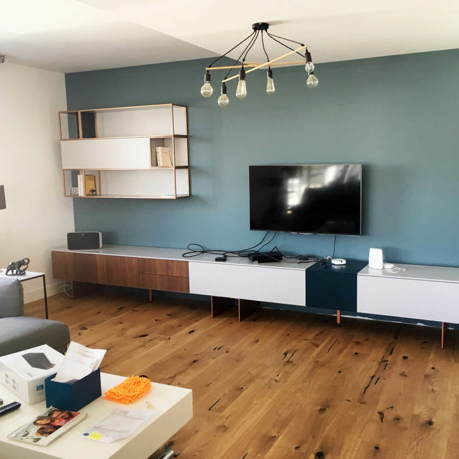 Création et installation d'un meuble TV / décoration de Novamobili
